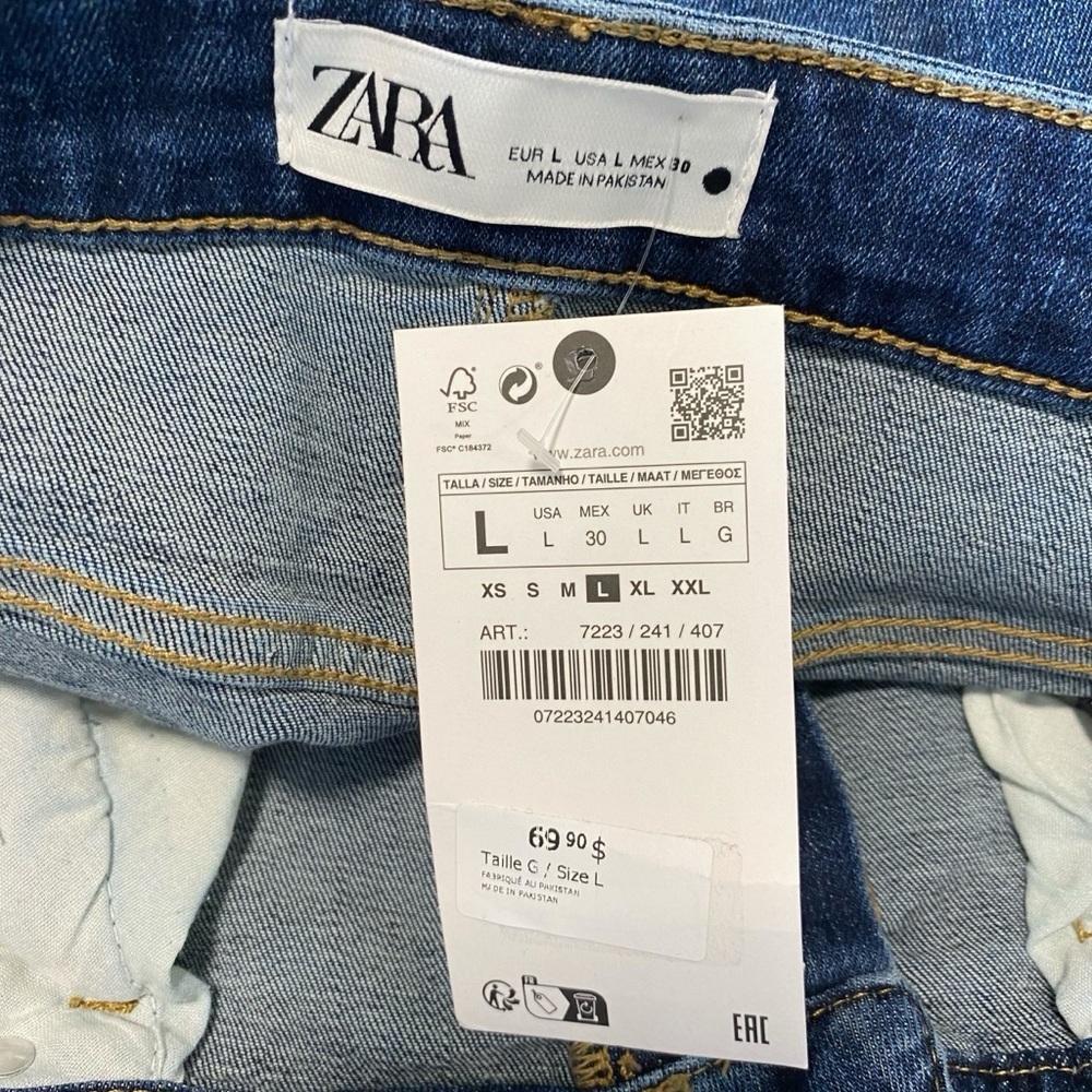 Zara - High Waisted Denim Skirt - L - Picture 8 of 12